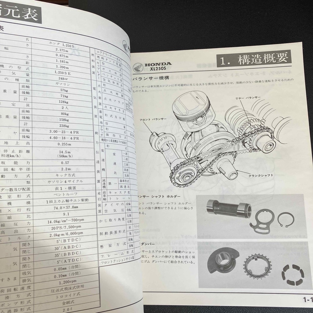 ホンダ(ホンダ)のHONDA XL250s サービスマニュアル 自動車/バイクのバイク(カタログ/マニュアル)の商品写真