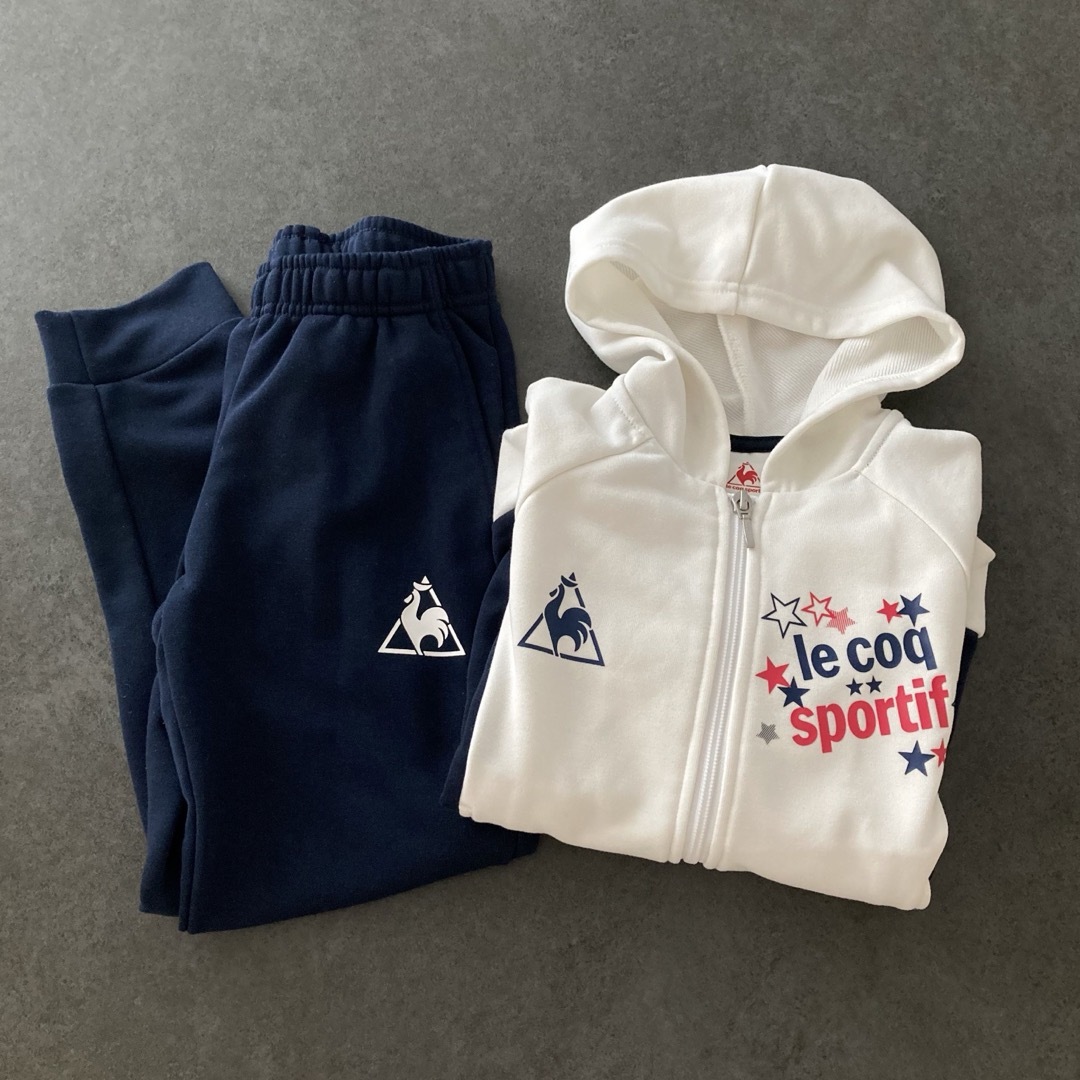 le coq sportif(ルコックスポルティフ)の120【lecoq sportif】スウェット　セットアップ　ジャージ キッズ/ベビー/マタニティのキッズ服女の子用(90cm~)(Tシャツ/カットソー)の商品写真