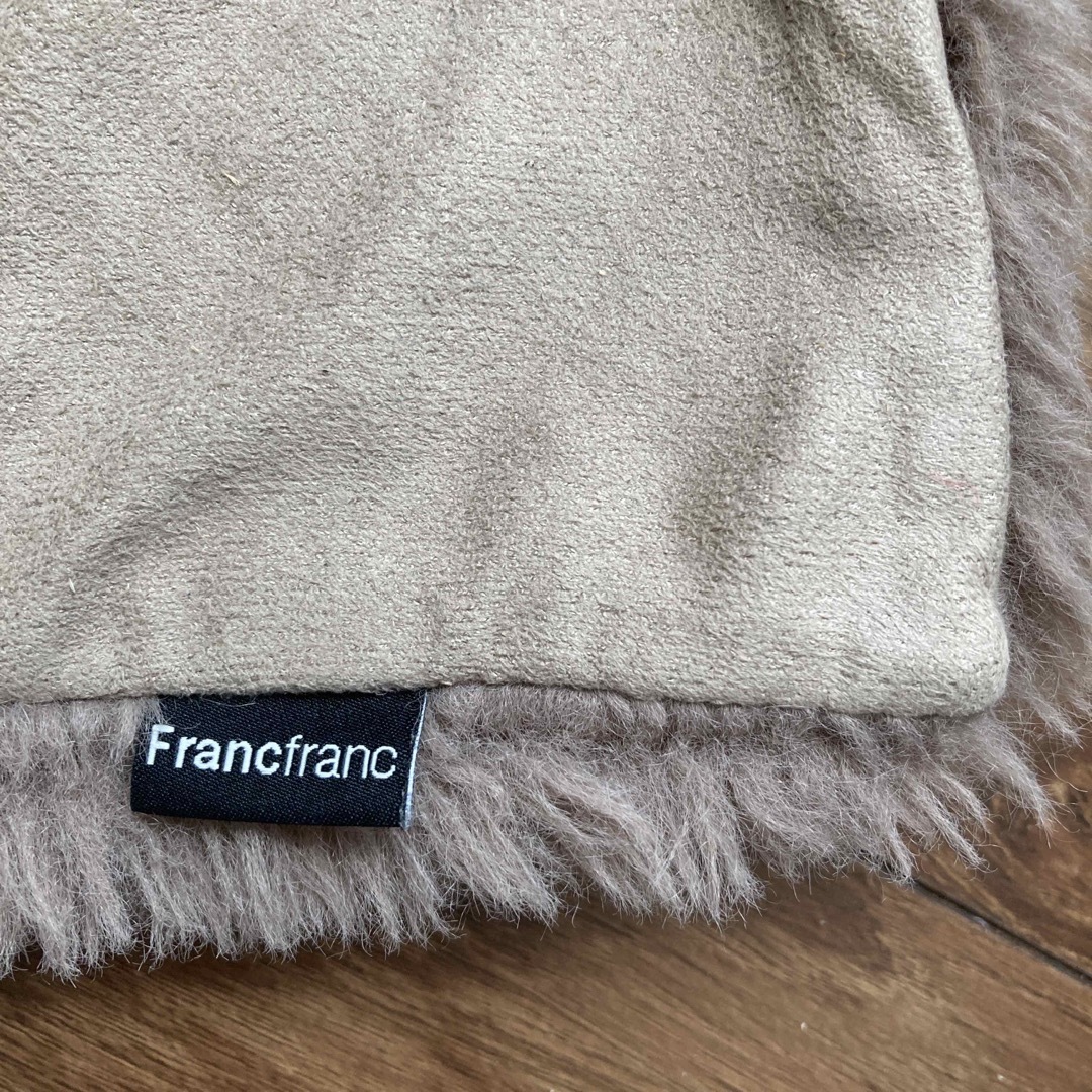 Francfranc(フランフラン)のFrancfranc フランフラン お洒落ふわふわファークッションカバー インテリア/住まい/日用品のインテリア小物(クッションカバー)の商品写真