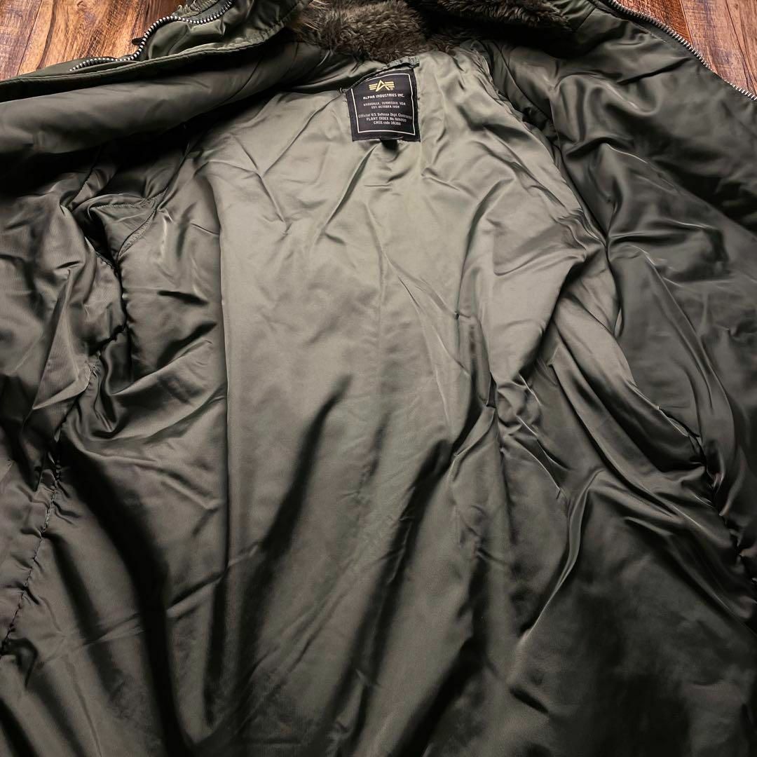 ALPHA INDUSTRIES(アルファインダストリーズ)のUSA製アルファインダストリーズN-3Bn3bフライトジャケットカーキグリーン緑 メンズのジャケット/アウター(フライトジャケット)の商品写真