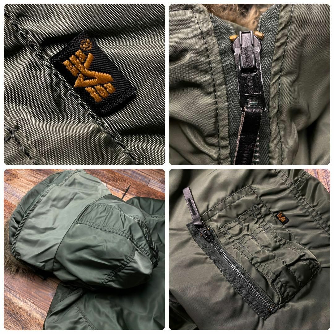 ALPHA INDUSTRIES(アルファインダストリーズ)のUSA製アルファインダストリーズN-3Bn3bフライトジャケットカーキグリーン緑 メンズのジャケット/アウター(フライトジャケット)の商品写真