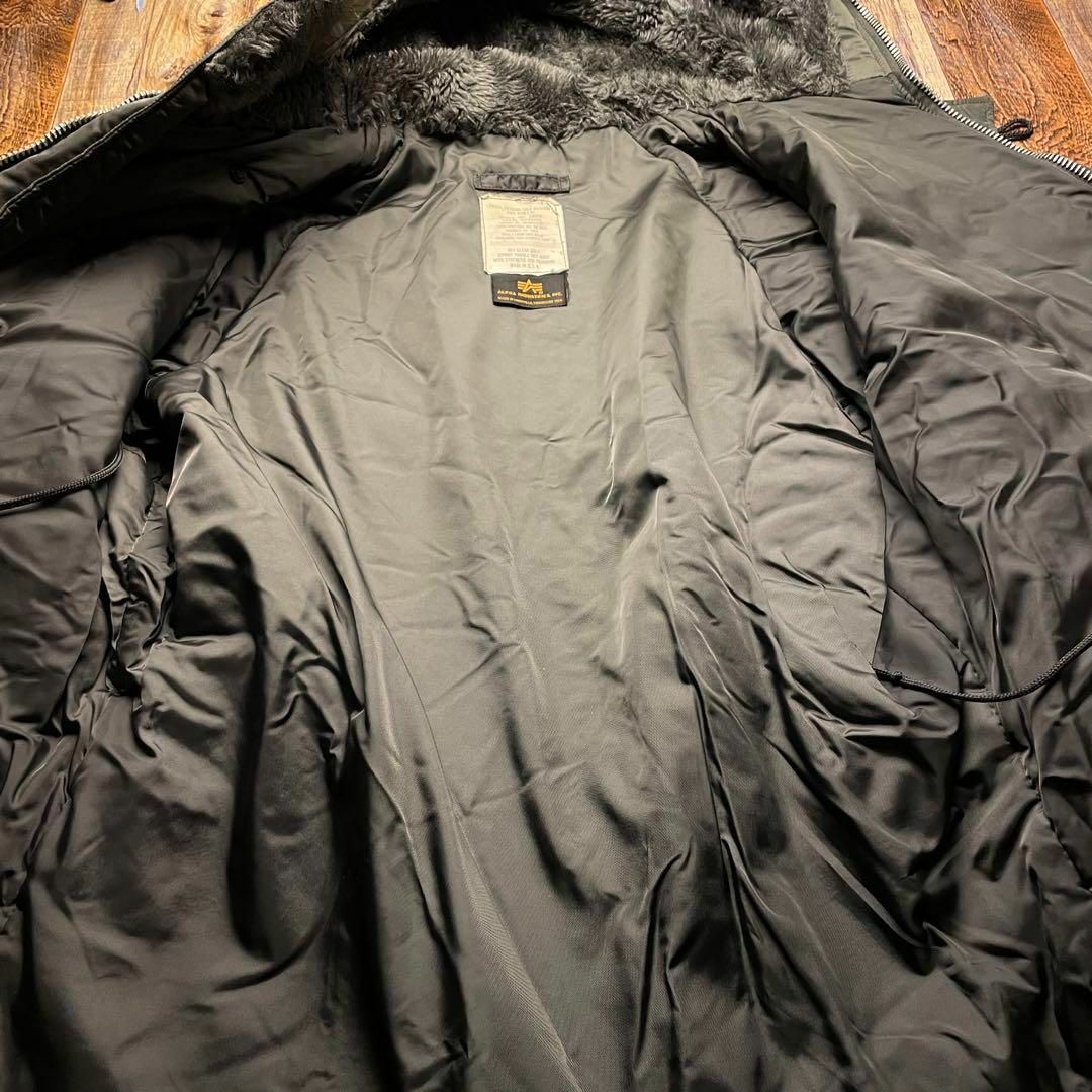 ALPHA INDUSTRIES(アルファインダストリーズ)のUSA製アルファインダストリーズN-3Bフライトジャケットカーキグリーンn3b緑 メンズのジャケット/アウター(フライトジャケット)の商品写真