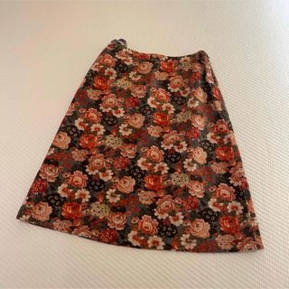 LAURA ASHLEY - ローラアシュレイ 花柄 刺繍 スカート 7 W64 丈66 未