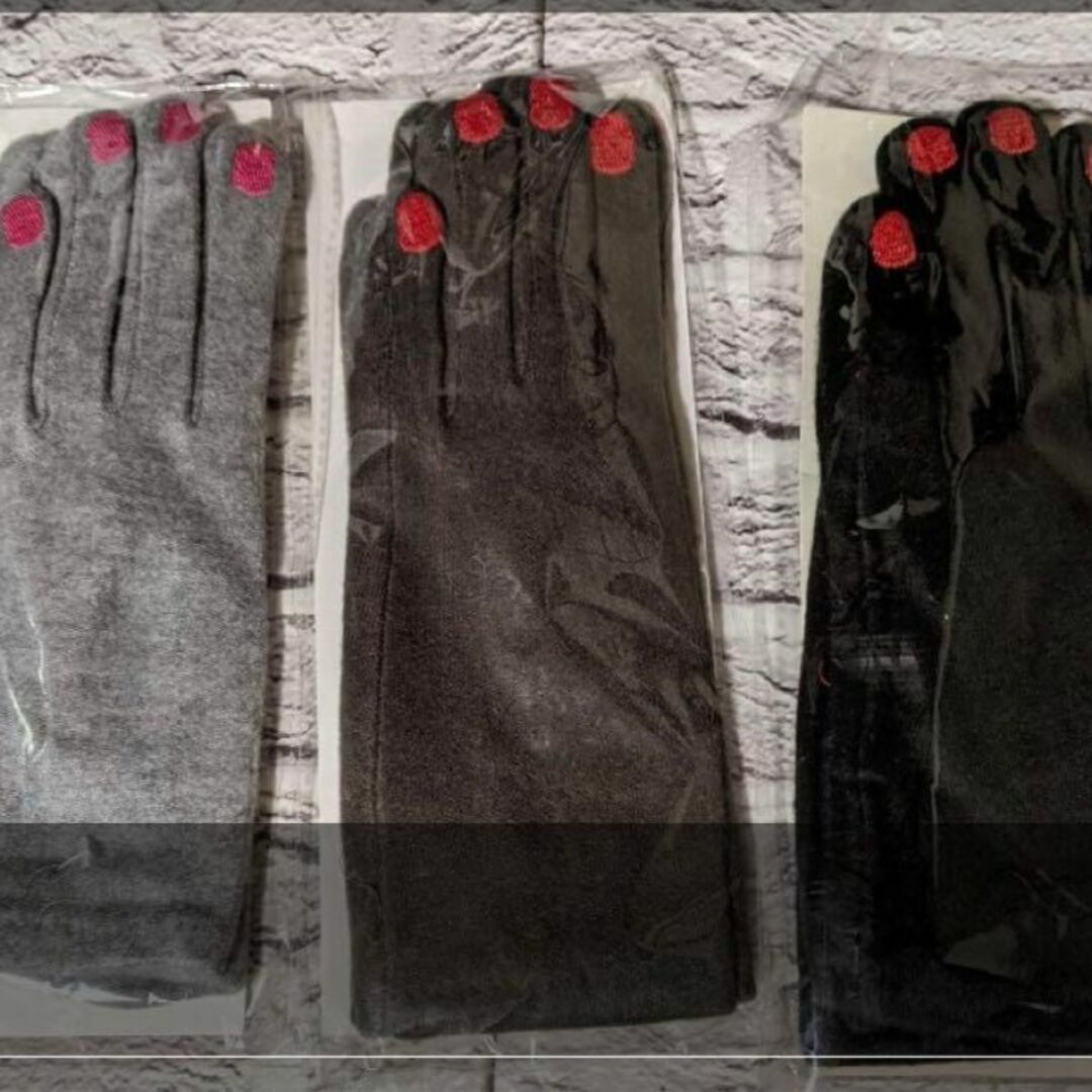 【ネイル手袋 ★B グレー】 おしゃれ マニキュア手袋 キュート 韓国風 レディースのファッション小物(手袋)の商品写真