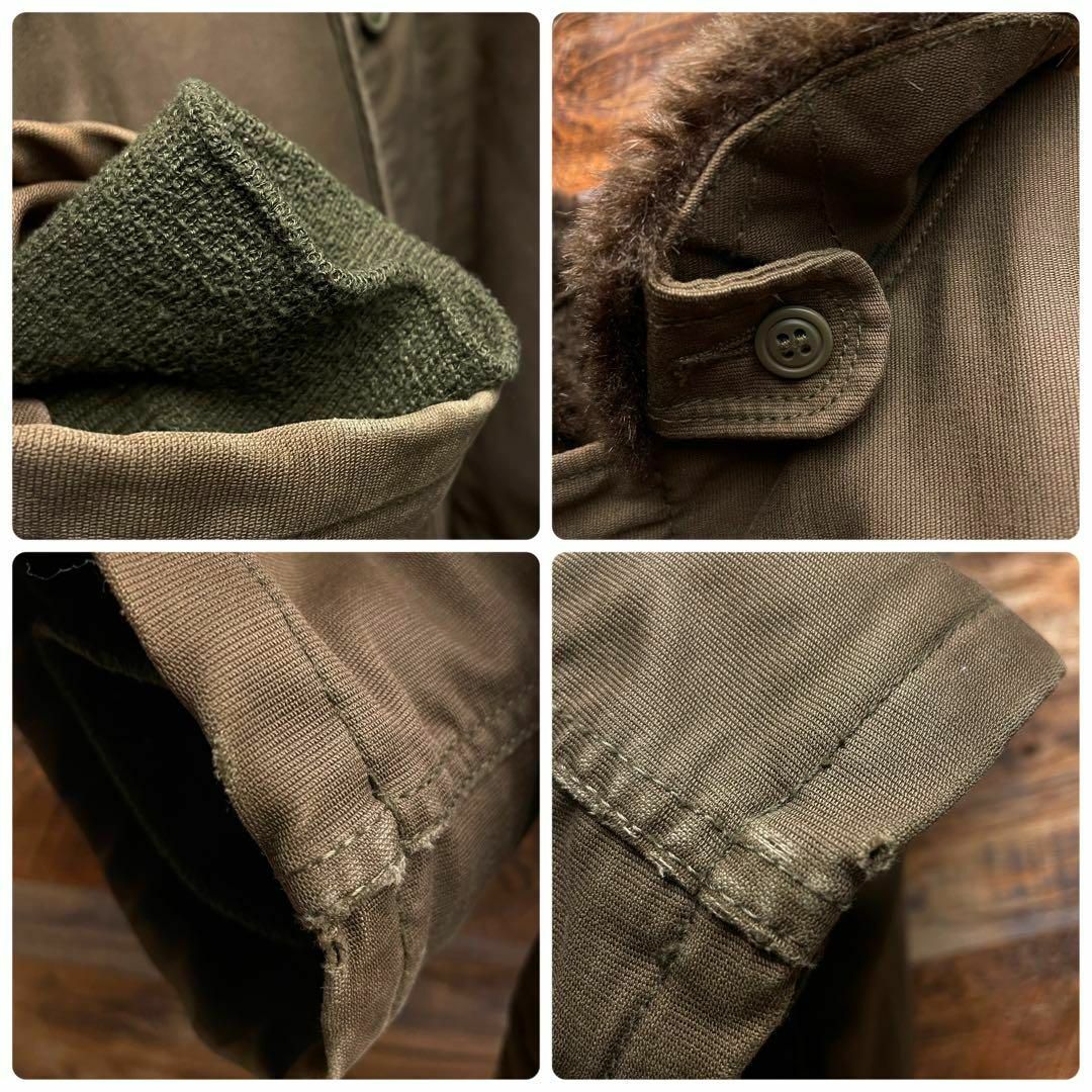 ALPHA INDUSTRIES(アルファインダストリーズ)のアルファインダストリーズN-1デッキジャケットステンシル古着茶色ブラウンxl メンズのジャケット/アウター(ミリタリージャケット)の商品写真