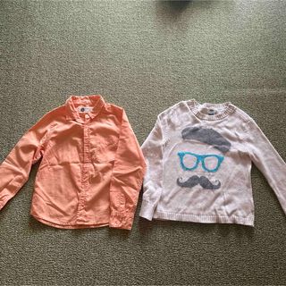 オールドネイビー(Old Navy)の春ニット＆シャツ　2着セット(ニット)