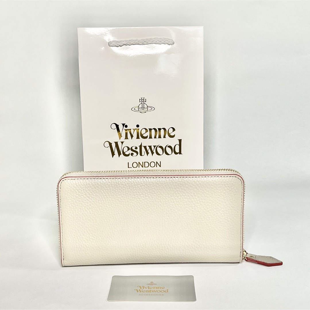 Vivienne Westwood(ヴィヴィアンウエストウッド)の★新品未使用★Vivienne Westwood 長財布 ベージュ レッド レディースのファッション小物(財布)の商品写真