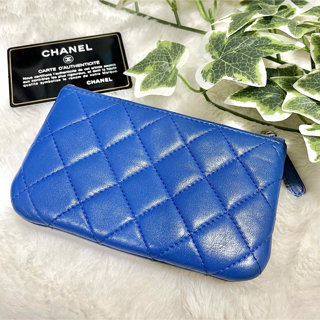 【美品】CHANEL シャネル ポーチ マトラッセ ラムスキン ココマーク