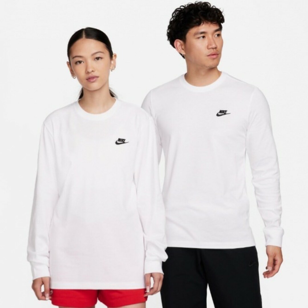 NIKE(ナイキ)の新品未使用 ナイキ ワンポイント ロンT 白 Mサイズ 国内正規品 男女兼用 メンズのトップス(Tシャツ/カットソー(七分/長袖))の商品写真