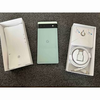 グーグルピクセル(Google Pixel)のGoogle pixel6a Sage 本体 箱 付属品 全て SIMフリー(スマートフォン本体)