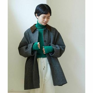 ユニ(yuni)のWool/Check bal collar short コート　グレンチェック(ロングコート)