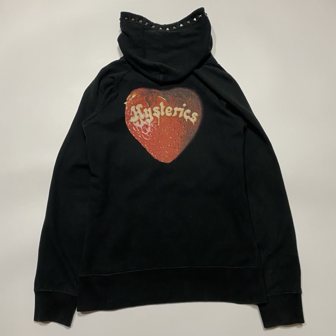 HYSTERIC GLAMOUR(ヒステリックグラマー)のヒステリックグラマー スカルベリー パーカー スタッズ プルオーバー 黒 フリー レディースのトップス(パーカー)の商品写真