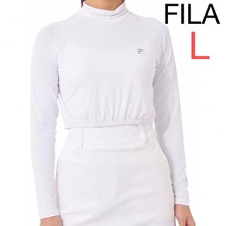 フィラ(FILA)のフィラ　レディース　L サイズ　長袖　短丈インナー　ホワイト(ウエア)