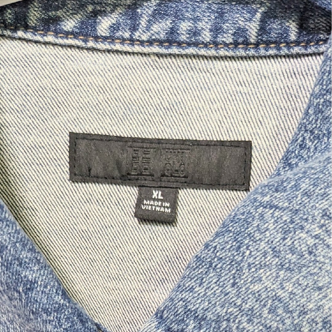 UNIQLO(ユニクロ)の新品 未使用 ユニクロ デニムオーバーサイズジャケット XL ブルー レディースのジャケット/アウター(Gジャン/デニムジャケット)の商品写真