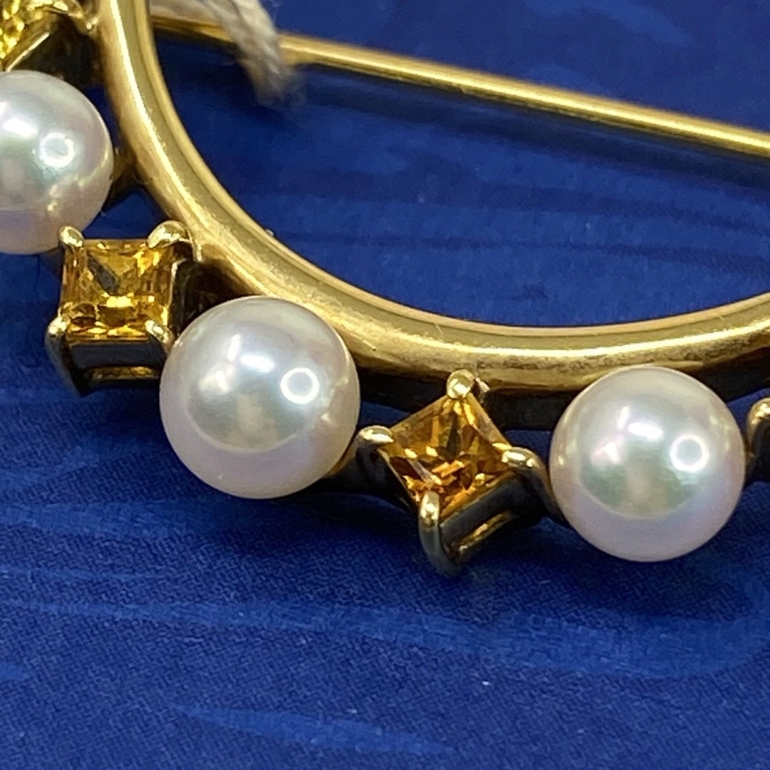 MIKIMOTO(ミキモト)のmikimoto ミキモト　御木本 used  k18YG 18金　AU750  レディースのアクセサリー(ブローチ/コサージュ)の商品写真