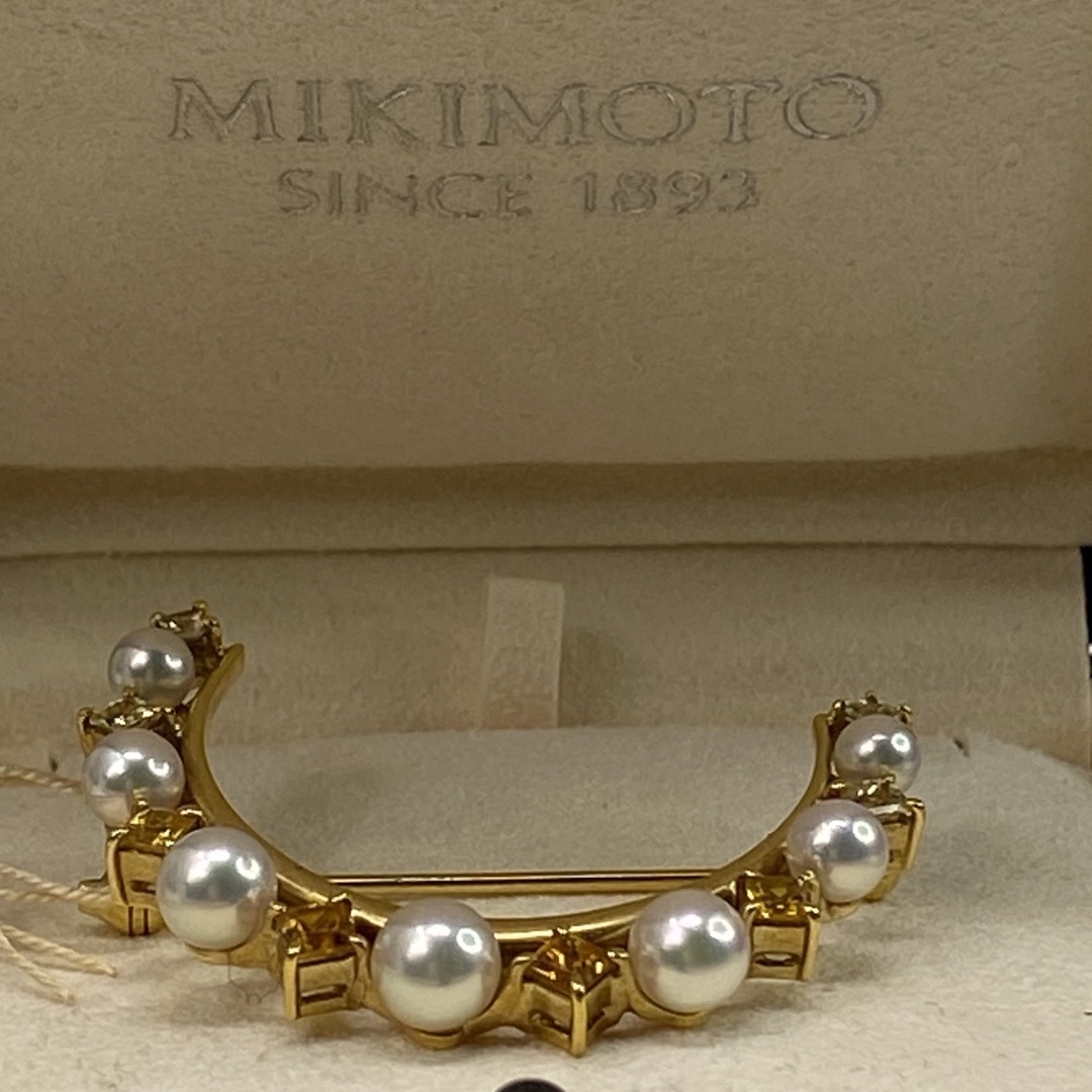 MIKIMOTO(ミキモト)のmikimoto ミキモト　御木本 used  k18YG 18金　AU750  レディースのアクセサリー(ブローチ/コサージュ)の商品写真