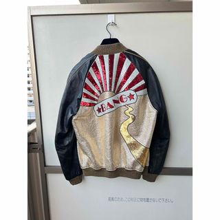 サンローランパリ 16SS BANG スパンコール レザーブルゾン　スカジャン