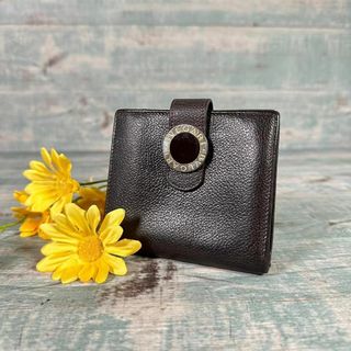 ブルガリ(BVLGARI)の超美品 BVLGARI 名作 サークルロゴ 本革 財布(折り財布)