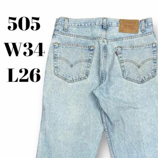 リーバイス(Levi's)のLevi's　リーバイス　505 テーパード　デニム　古着　アイスブルー(デニム/ジーンズ)