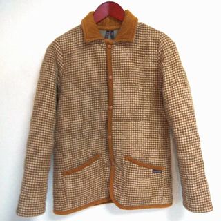 ラベンハム(LAVENHAM)の【LAVENHAM】チェックキルティングジャケット、茶(ブルゾン)