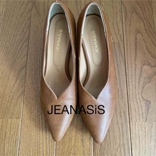 ジーナシス(JEANASIS)のJEANASiS ハイヒール 太ヒール パンプス サイズMブラウン レディース(ハイヒール/パンプス)