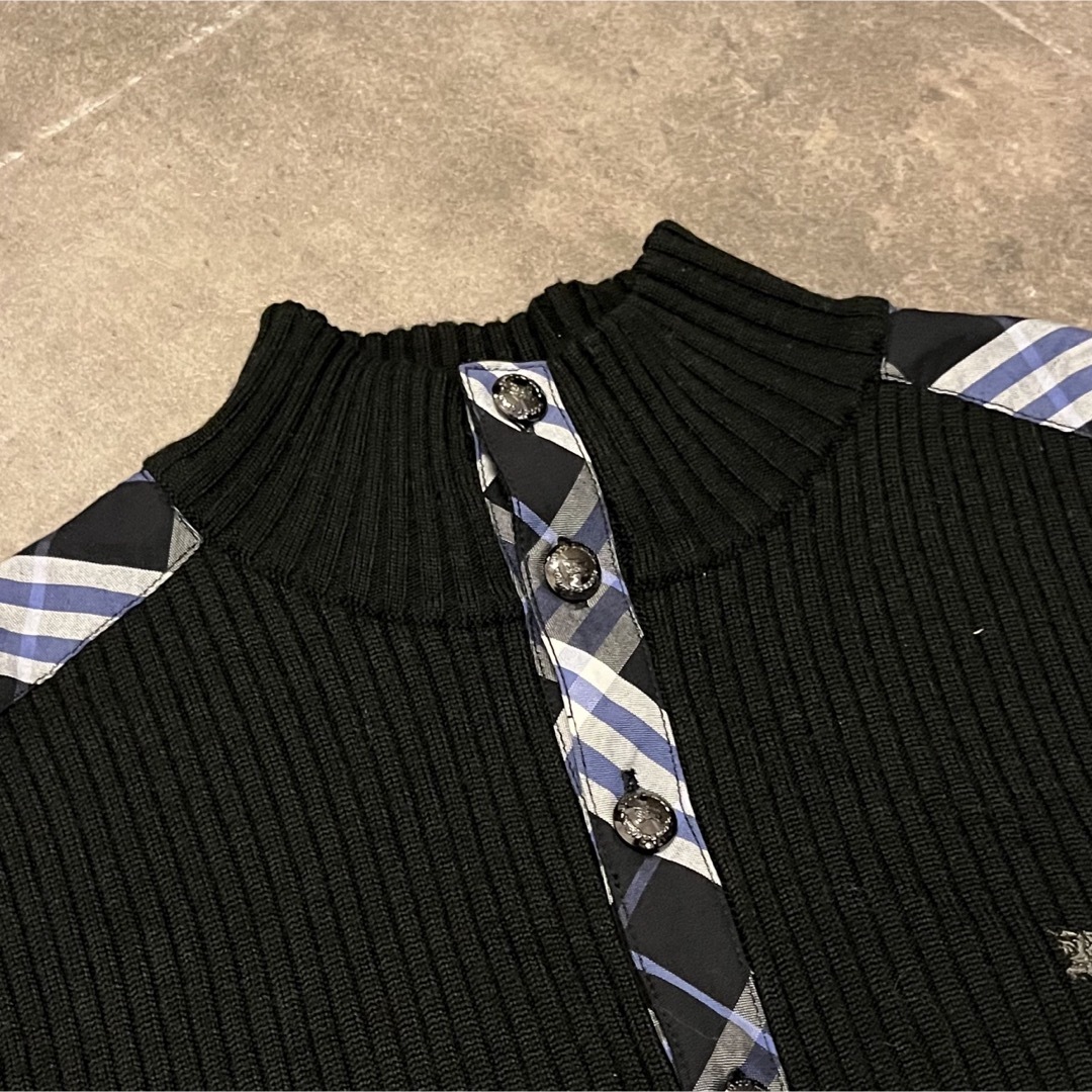 BURBERRY BLUE LABEL(バーバリーブルーレーベル)の美品 BURBERRY LONDON BLUE LABEL ニットセーター 長袖 メンズのトップス(ニット/セーター)の商品写真