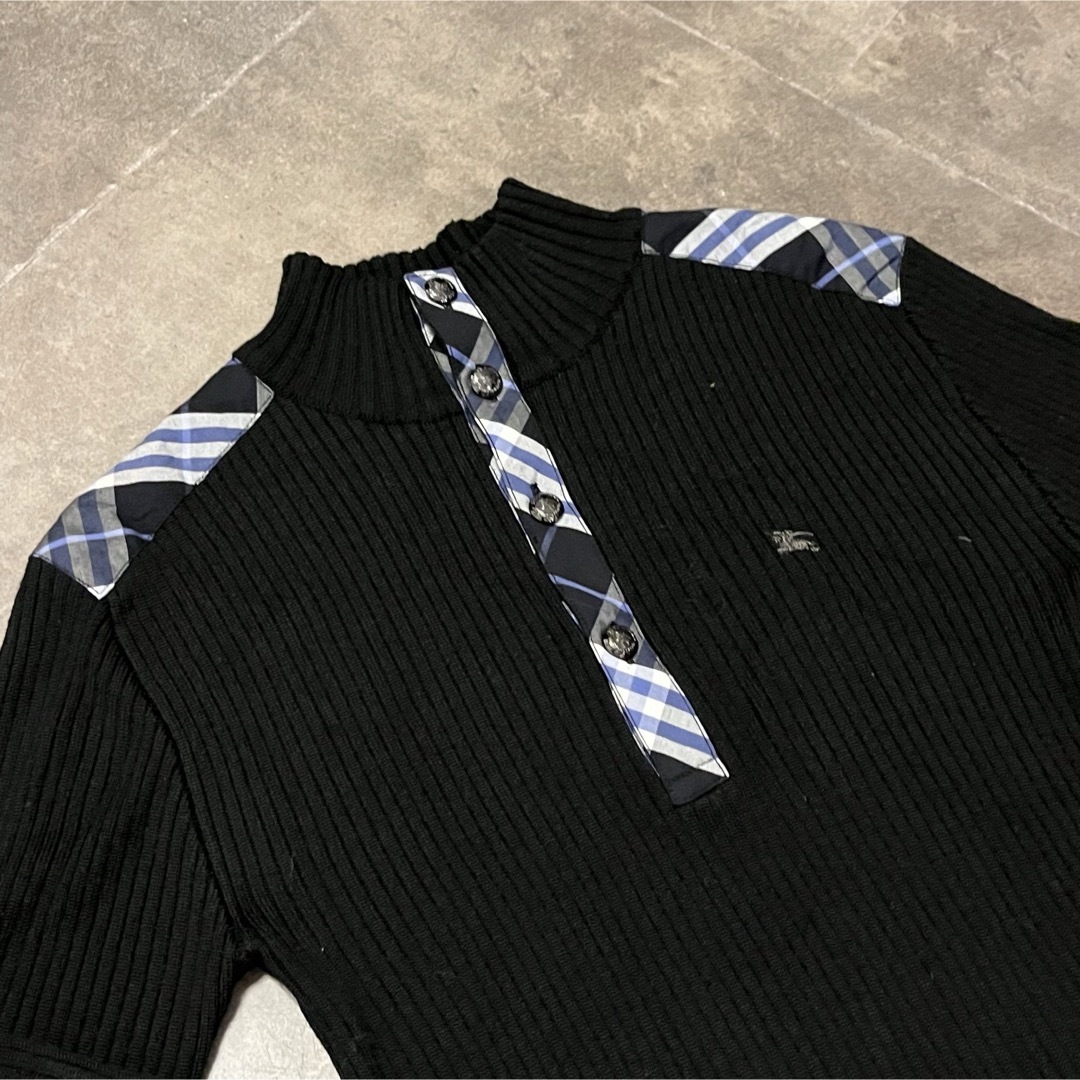 BURBERRY BLUE LABEL(バーバリーブルーレーベル)の美品 BURBERRY LONDON BLUE LABEL ニットセーター 長袖 メンズのトップス(ニット/セーター)の商品写真