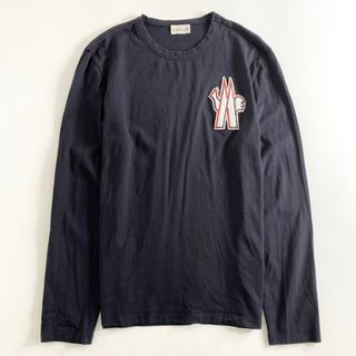 極美品 モンクレール MONCLER Tシャツ カットソー 2021年 ロングスリーブ 長袖 プリント トップス メンズ XL アイボリー