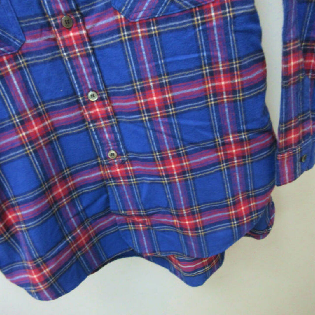 AMERICANA(アメリカーナ)のアメリカーナ タグ付き チェックシャツ ブラウス 青 Fサイズ IBO46 レディースのトップス(シャツ/ブラウス(長袖/七分))の商品写真