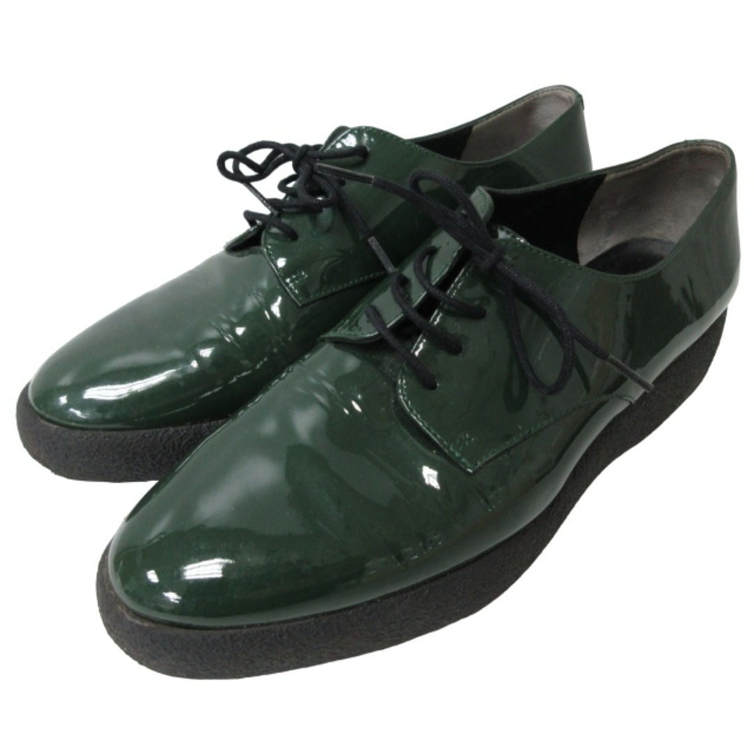 other(アザー)のロベールクレジュリー エナメル ドレスシューズ 厚底 緑 黒 24.0 STK レディースの靴/シューズ(その他)の商品写真