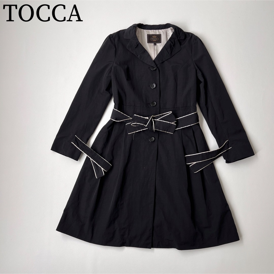 TOCCA(トッカ)のTOCCA トッカ　スプリングコート　トレンチコート　ウエストベルト レディースのジャケット/アウター(スプリングコート)の商品写真