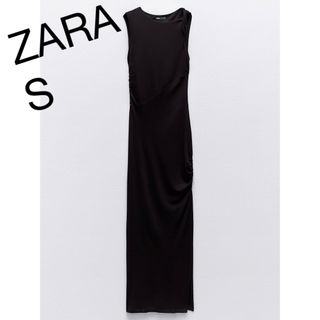 ザラ(ZARA)のドレープ入りロングワンピース(ロングワンピース/マキシワンピース)