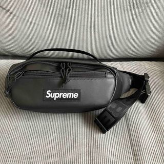 シュプリーム(Supreme)の込★Supremeレザーウエストバッグ★ブラック(ボディーバッグ)