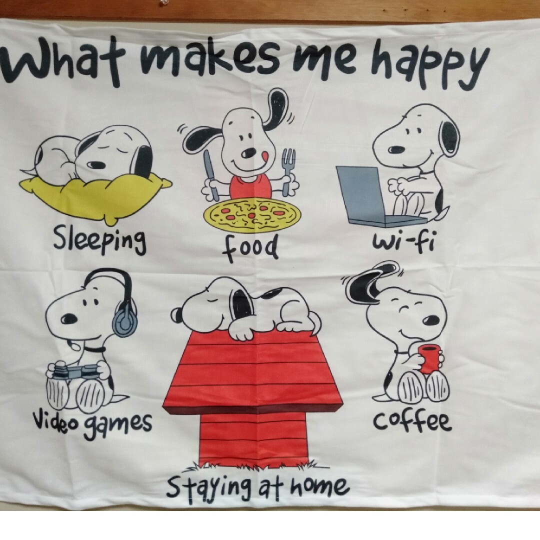 スヌーピー　SNOOPY　布ポスター　ファブリックポスター インテリア/住まい/日用品のインテリア小物(その他)の商品写真