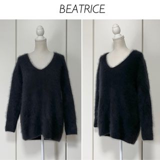 ベアトリス(BEATRICE)の【美品】BEATRICE フェレットVネックオーバーサイズニット(ニット/セーター)