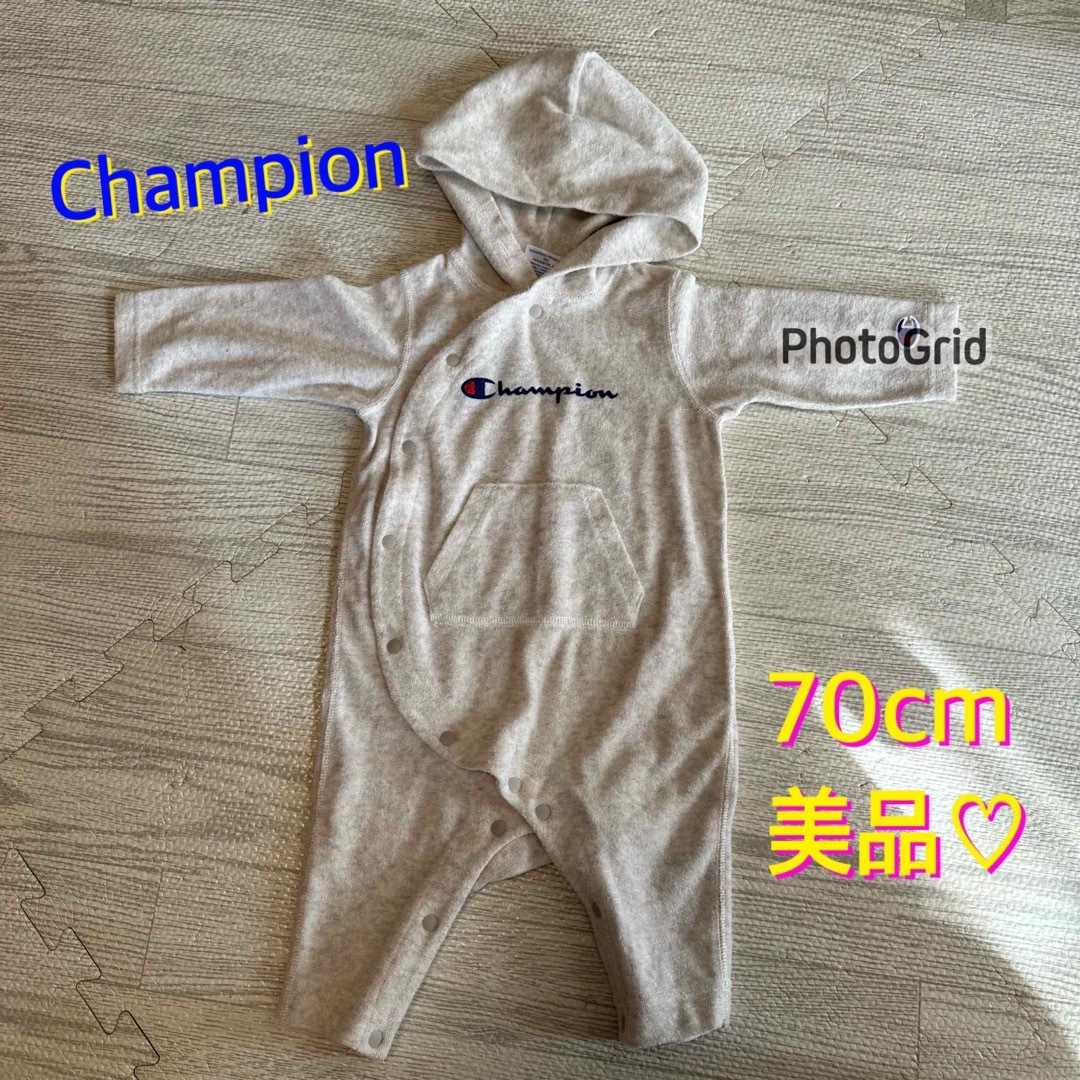 Champion(チャンピオン)のChampion カバーオール 70cm 美品♡お値下げしました♡ キッズ/ベビー/マタニティのベビー服(~85cm)(カバーオール)の商品写真