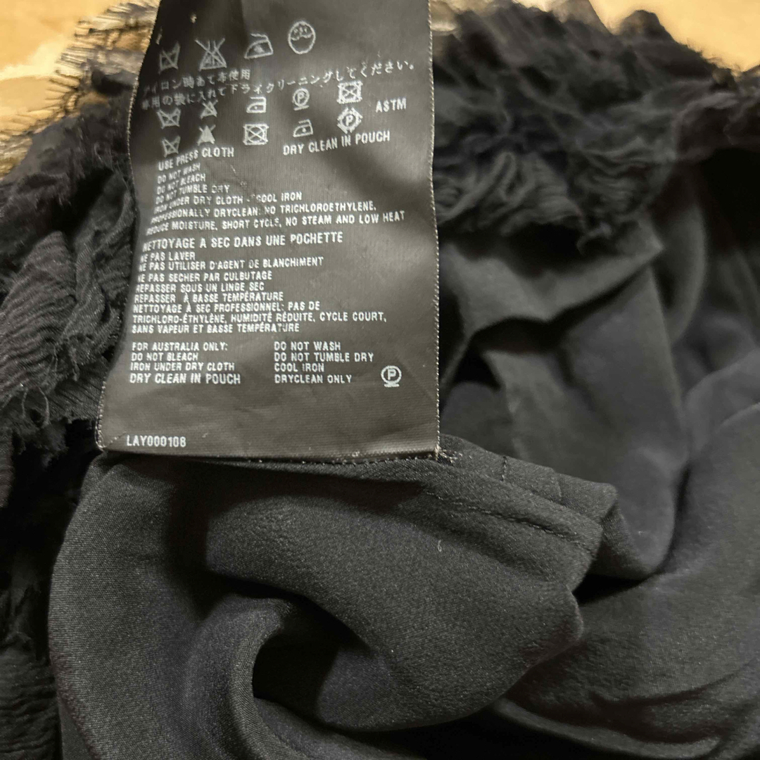 PRADA(プラダ)のプラダ黒フリルレースノースリーブブラウス レディースのトップス(シャツ/ブラウス(半袖/袖なし))の商品写真