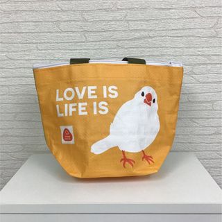 文鳥さんのバッグ　(緑×オレンジ)(トートバッグ)