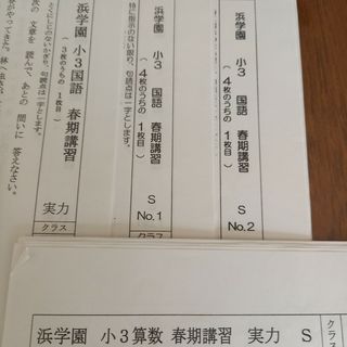 本日のみ値下げ❕浜学園　小3　春期講習　Sクラス(語学/参考書)