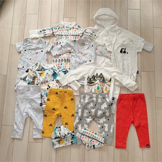 ムーミン(MOOMIN)のムーミン　11着＋スタイ、帽子セット ベビー服 50〜(ロンパース)