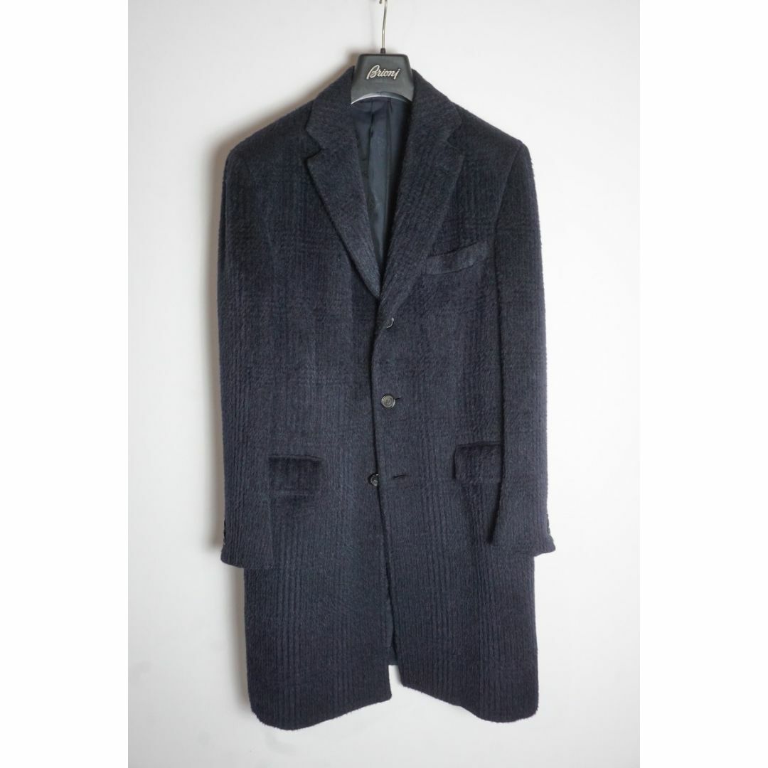 Brioni - 新品 正規 BRIONI シングル チェスター フィールド コート紺