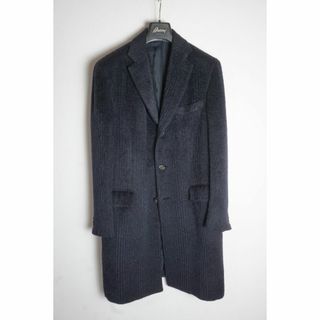 Brioni - 新品 正規 BRIONI シングル チェスター フィールド コート紺1226N▲