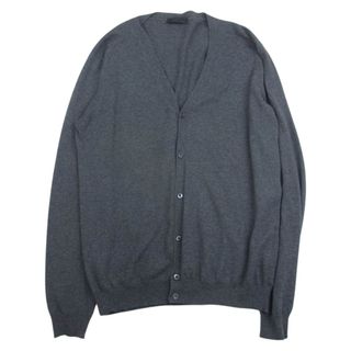 プラダ(PRADA)のPRADA プラダ カシミヤ混 コットン ニット カーディガン グレー系 50【中古】(カーディガン)