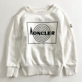 モンクレール(MONCLER)の38a28 MONCLER モンクレール トルコ製 ロゴ トレーナー スウェット クルーネック プルオーバー  E29548028650 104cm ホワイト コットン ホワイト キッズ 子供服 KIDS(Tシャツ/カットソー)