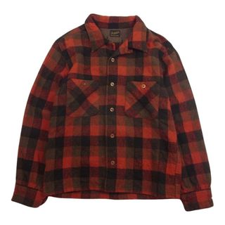 テンダーロイン(TENDERLOIN)のTENDERLOIN テンダーロイン 長袖シャツ T-WOOL SHT P ウール チェック シャツ レッド系 XS【中古】(シャツ)