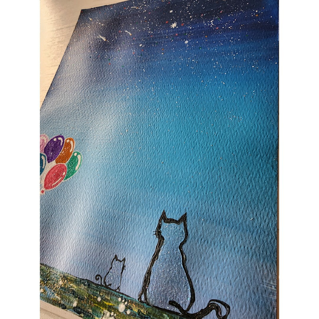 絵画 アクリル画 アートパネル 猫の絵 猫 風景画 自然 月 幻想的 絵画 アクリル画 アートパネル 猫の絵 猫 風景画 自然 月 幻想的