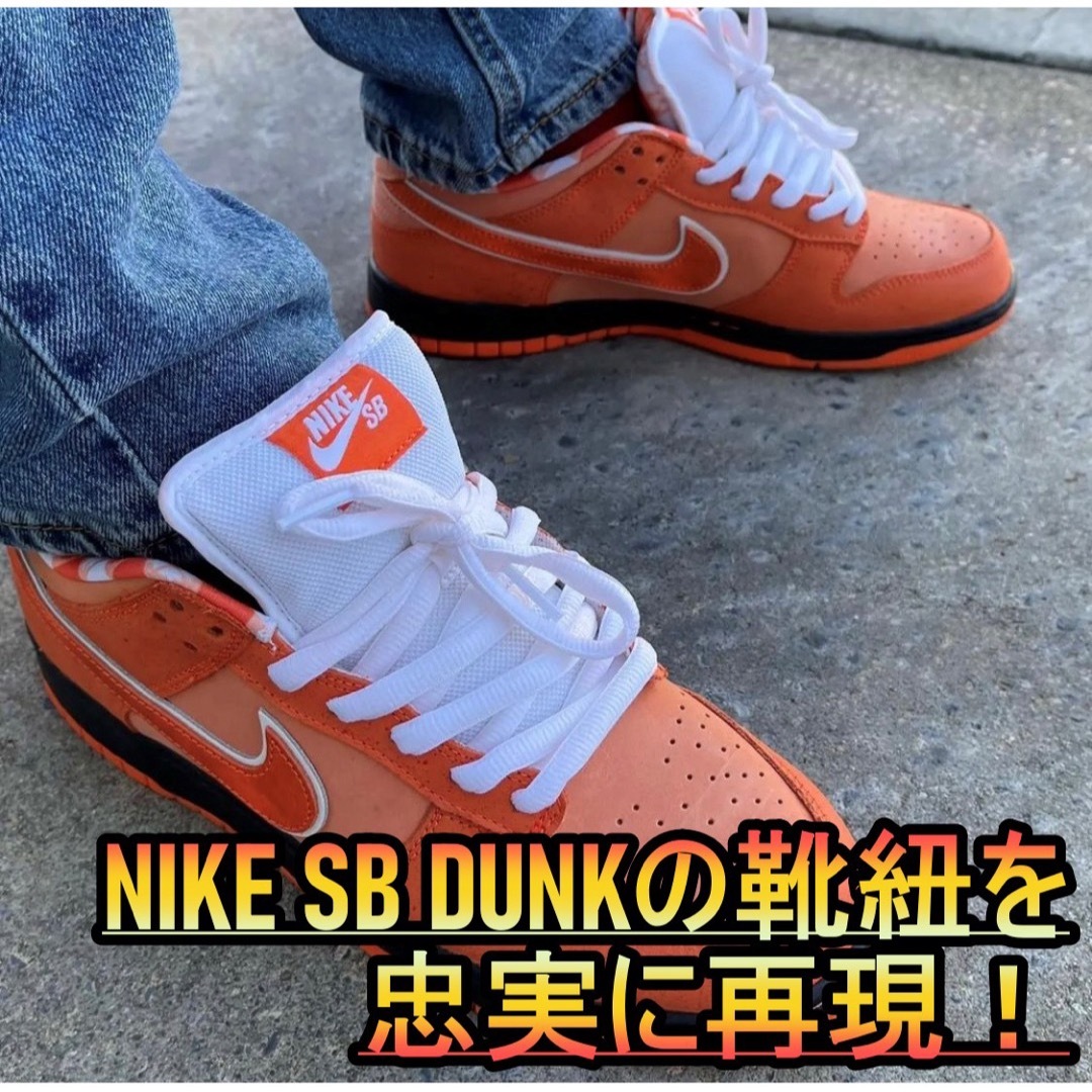 NIKE(ナイキ)のオーバルシューレース！オレンジ！専用袋付エアジョーダンダンクSB！NIKE39 メンズの靴/シューズ(スニーカー)の商品写真