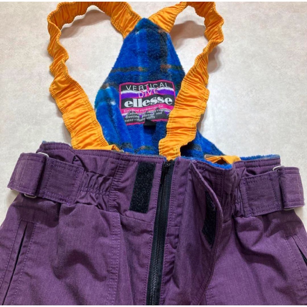 古着 90s ビンテージ スキーウェア レトロ M 紫 ビブパンツ 古着 90s ビンテージ スキーウェア レトロ M 紫 ビブパンツ