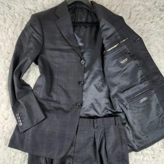 バーバリーブラックレーベル(BURBERRY BLACK LABEL)の【 人気のチェック柄 】 バーバリーブラックレーベル　スーツ　セットアップ　黒(セットアップ)