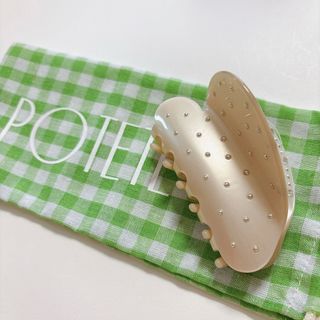 【タグ付き・新品未使用】potete ハートクリップ　4月(バレッタ/ヘアクリップ)